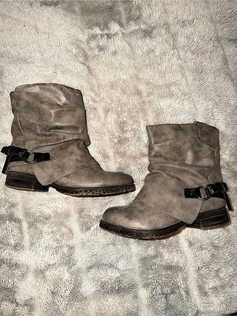 jellypop Brown Buckle Ankle Boots